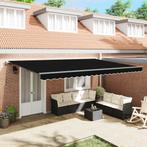 vidaXL Automatische Inklapbare Luifel Zwart 500x300 cm, Tuin en Terras, Zonneschermen, Verzenden, Nieuw