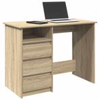vidaXL Bureau 102x50x75 cm bewerkt hout sonoma eikenkleurig, Huis en Inrichting, Bureaus, Verzenden, Nieuw