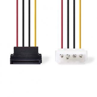 Molex naar S-ATA stroomkabel (Koper, 0.15 meter), Computers en Software, Pc- en Netwerkkabels, Nieuw, Verzenden