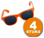 Oranje Feestbril | 4 stuks Oranje Bril Blues |, Nieuw, Verzenden