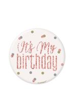Button Its My Birthday Rosé Goud Glitz, Kleding | Dames, Nieuw, Ophalen of Verzenden