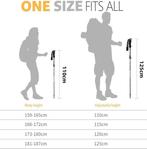 Set van 2 Trekkingstokken Ultralicht Telescopisch Aluminium, Verzenden, Nieuw