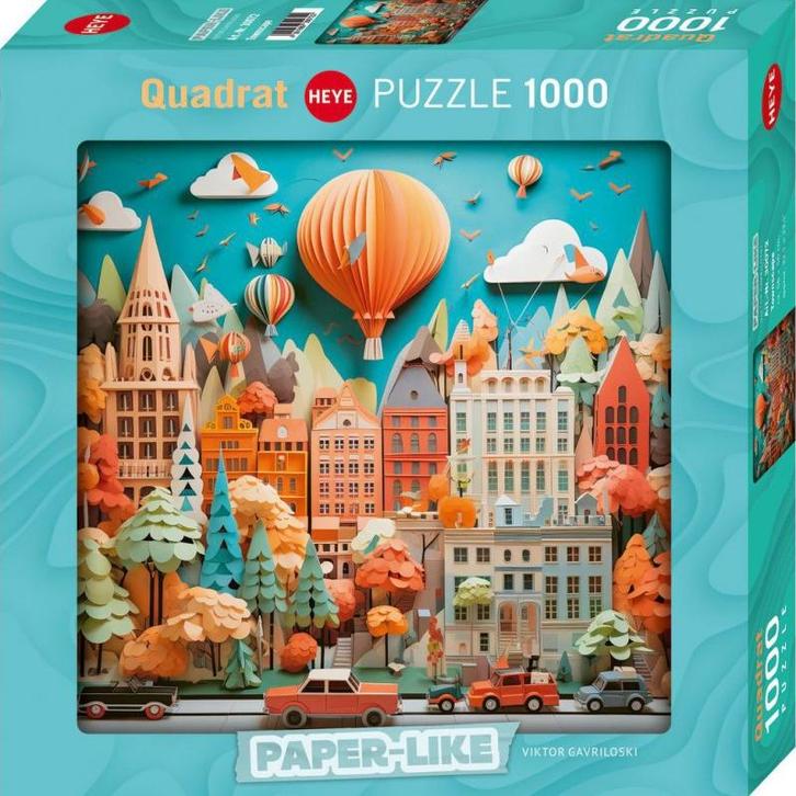 Paper-Like - Townscape Puzzel (1000 stukjes) | Heye -, Hobby en Vrije tijd, Denksport en Puzzels, Nieuw, Verzenden