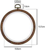 Brocante houten borduurring rond met stelschroef 14 cm per, Ophalen of Verzenden, Nieuw