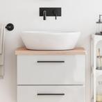 vidaXL Wastafelblad 60x40x2,5 cm massief beukenhout, Huis en Inrichting, Keuken | Keukenelementen, Verzenden, Nieuw, Bruin