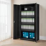 Archiefkast Blain met 5 planken 40x80x180cm - zwart, Huis en Inrichting, Kasten | Roldeurkasten en Archiefkasten, Verzenden, Nieuw