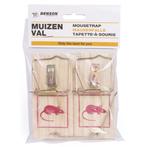 Benson Houten muizenvallen - 10 x 5 x 1 cm - Set van 2 -...