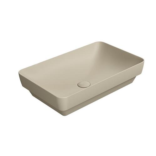 Keramische Opbouw Wastafel Sapho Pura 60x38 Mat Beige, Doe-het-zelf en Verbouw, Sanitair, Overige typen, Nieuw, Ophalen of Verzenden