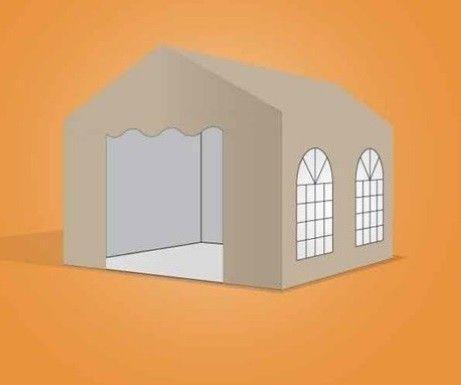Premium Partytent PVC 4x4x2 mtr in Beige (4x4 meter), Tuin en Terras, Partytenten, Partytent, Nieuw, 2 meter of meer, Verzenden