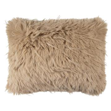 kussen teddy langhaar pluk cognac 35x45cm beschikbaar voor biedingen