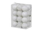 Kerstballen 4cm. 24 stuks Wit combi kunststof onbreekbaar, Nieuw, Ophalen of Verzenden