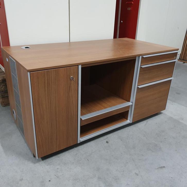 Wini computerkast laag met lades en deurtje - 60x120x60 cm, Huis en Inrichting, Kasten | Overige, Ophalen of Verzenden
