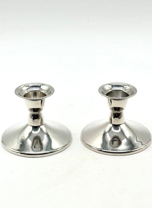 No reserve-Twee stevige handgemaakte zilveren, Antiek en Kunst, Antiek | Goud en Zilver