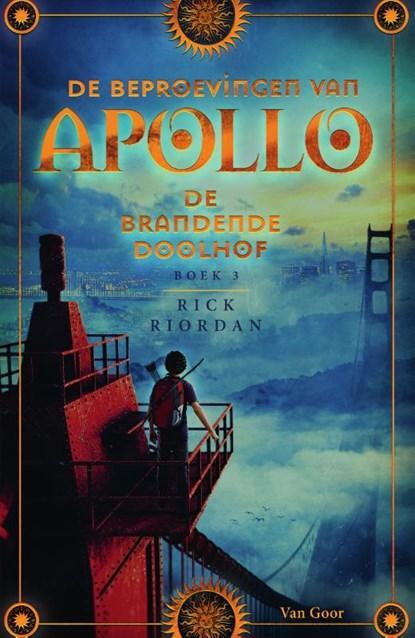 De brandende Doolhof | 9789000351015 | Rick Riordan, Boeken, Kinderboeken | Jeugd | 13 jaar en ouder, Zo goed als nieuw