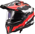 LS2 MX701 Explorer C Trick Wit Rood 06 Adventure Motorhelm, XXL, Nieuw met kaartje, Overige merken, Heren