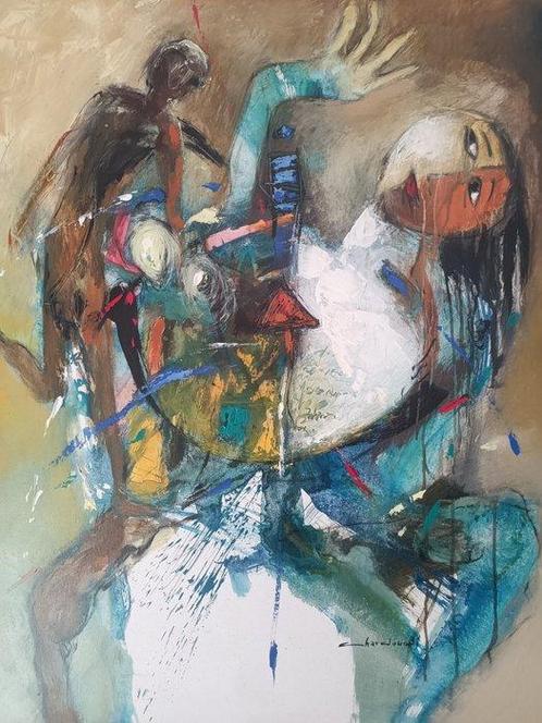 Fouad Chardoudi (1978) - Sans titre, Antiek en Kunst, Kunst | Schilderijen | Modern