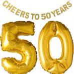 3-delige set Cheers to 50 Years slinger en folie ballonnen, Verzenden, Nieuw, Versiering, Abraham of Sarah