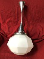 Plafondlamp - Glas, Metaal - Witte opaline