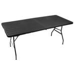 Gardlov Opvouwbare Tuintafel 180 cm - Zwart - HDPE Tafelb..., Tuin en Terras, Tuinmeubel-accessoires, Ophalen of Verzenden, Nieuw
