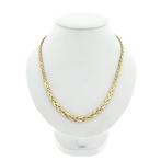 Gouden vossenstaart schakelcollier (Ketting), Sieraden, Tassen en Uiterlijk, Kettingen, Ophalen of Verzenden, Gebruikt, Overige kleuren