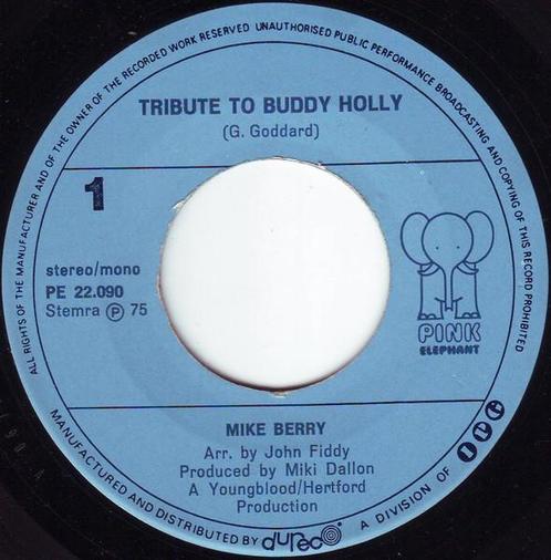 Single - Mike Berry - Tribute To Buddy Holly, Cd's en Dvd's, Vinyl | Overige Vinyl, Verzenden
