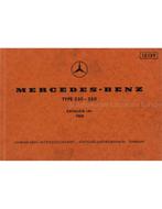 1968 MERCEDES BENZ 230 | 250 ONDERDELENHANDBOEK, Auto diversen, Handleidingen en Instructieboekjes