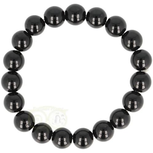 Zwarte Toermalijn armband 10 mm, Sieraden, Tassen en Uiterlijk, Edelstenen, Nieuw, Verzenden