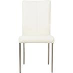 Leren eetkamerstoel Comfort - Toledo Bianco (gebroken wit), Huis en Inrichting, Stoelen, Leren eetkamerstoel Comfort - Toledo Bianco (gebroken wit) - Poten staal rond RVS past perfect in uw interieur als u woonstijl: Modern is.