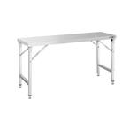 GGM Gastro | RVS werktafel - inklapbaar - | ATK167K, Verzenden, Nieuw in verpakking, Meubilair