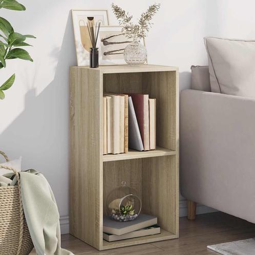vidaXL Boekenkast met 2 schappen 40x30x76,5 cm bewerkt hout, Huis en Inrichting, Kasten | Boekenkasten, 25 tot 50 cm, Nieuw, Overige houtsoorten
