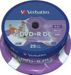 Verbatim DVD+R DL 8.5 GB Inkjet Printable 25 stuks, Verzenden, Nieuw