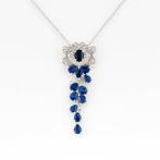 Zonder minimumprijs - Halsketting Verguld Saffier - Topaas -, Nieuw