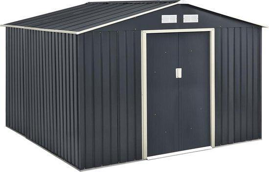 2dekans | Juskys Metalen Tuinhuis XXL – 277 × 319 × 192 cm –, Tuin en Terras, Tuinhuizen, Zo goed als nieuw, Ophalen of Verzenden