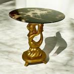 Salontafel - Glas, Hout - Bladgoud, Antiek en Kunst, Curiosa en Brocante