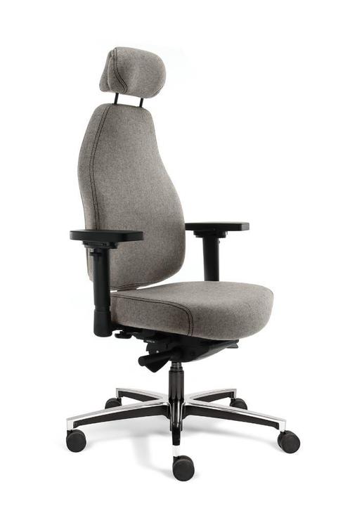 Bureaustoel lange mensen, 24 uurs stoelen, met hoofdsteun, Huis en Inrichting, Bureaustoelen, Bureaustoel, Grijs, Nieuw, Ergonomisch