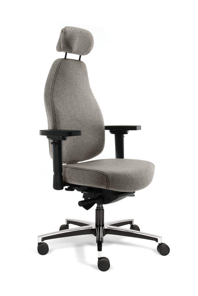 Bureaustoel lange mensen, 24 uurs stoelen, met hoofdsteun, Huis en Inrichting, Bureaustoelen, Bureaustoel, Grijs, Nieuw, Ergonomisch