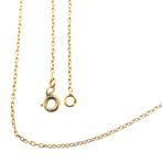 18 Krt. Gouden anker schakel ketting | 40,5 cm, Ophalen of Verzenden, Gebruikt, Overige kleuren, Goud