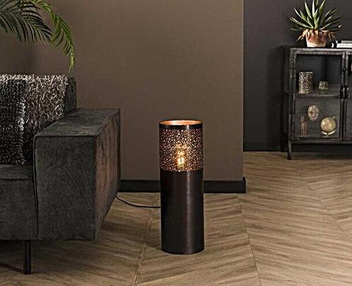 Vloerlamp Ø20 cilinder 60cm - Zwart nikkel, Huis en Inrichting, Lampen | Vloerlampen, Nieuw, Ophalen of Verzenden