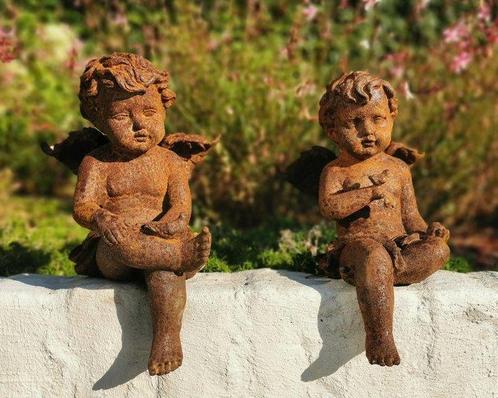 Beeldje - ijzeren engeltjes (2) - IJzer, Antiek en Kunst, Antiek | Boeken en Bijbels
