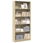 vidaXL Boekenkast Sonoma Eiken 80x24x176 cm Bewerkt Hout, Huis en Inrichting, Kasten | Boekenkasten, Verzenden, Nieuw, Overige houtsoorten