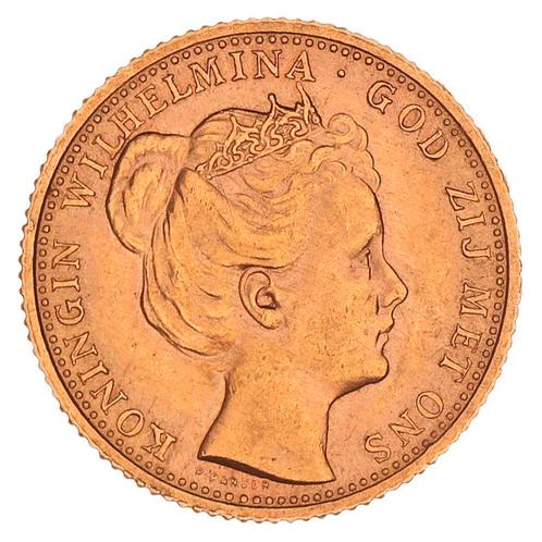 Gouden 10 Gulden Wilhelmina 1898 Pr+, Postzegels en Munten, Munten | Nederland, Verzenden