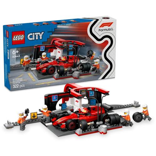 LEGO City 60443 F1 Pitstop en Pitcrew met Ferrari Auto, Kinderen en Baby's, Speelgoed | Duplo en Lego, Nieuw, Verzenden