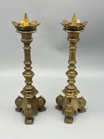 Set van twee messing kandelaars – elegant klassiek design –, Antiek en Kunst, Antiek | Boeken en Bijbels
