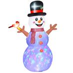 Grote Sneeuwman, 2,40 M, Kerstdecoratie, Met LEDs, Zelfopbla, Diversen, Kerst, Verzenden, Nieuw