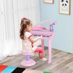TRUUSK Mini Kinderpiano - 37 Toetsen - Inclusief Krukje - Ro, Verzenden, Nieuw