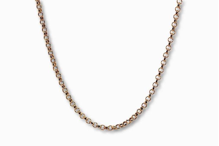 Gouden Rolo schakelketting 14K, Sieraden, Tassen en Uiterlijk, Kettingen, Goud, Nieuw, Goud, Verzenden