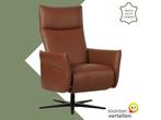 Leren relaxfauteuil Ease - Massif Armagnac (donkercognac) -, Nieuw, Ophalen of Verzenden, 50 tot 75 cm, Industrieel, Modern