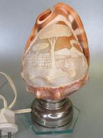 Napels - Vesuvius, rode helmhoorn. - Lamp - Cypraecassis, Antiek en Kunst