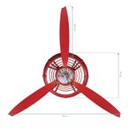 KLOK DECORATIE PROPELLER ROOD, Verzenden, Nieuw