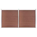 vidaXL Schutting 353x186 cm HKC bruin, Verzenden, Nieuw, Kunststof, 1 tot 2 meter